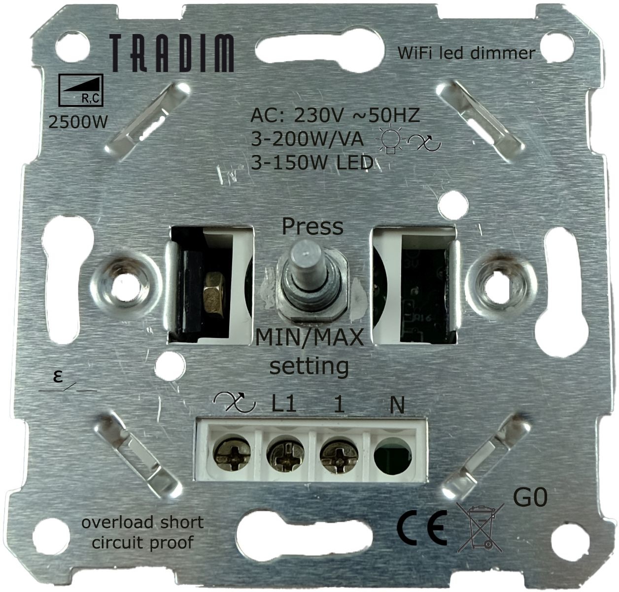 Zigbee LED Dimmer inbouw 5150W Fase afsnijding Ledlichtdiscounter.nl