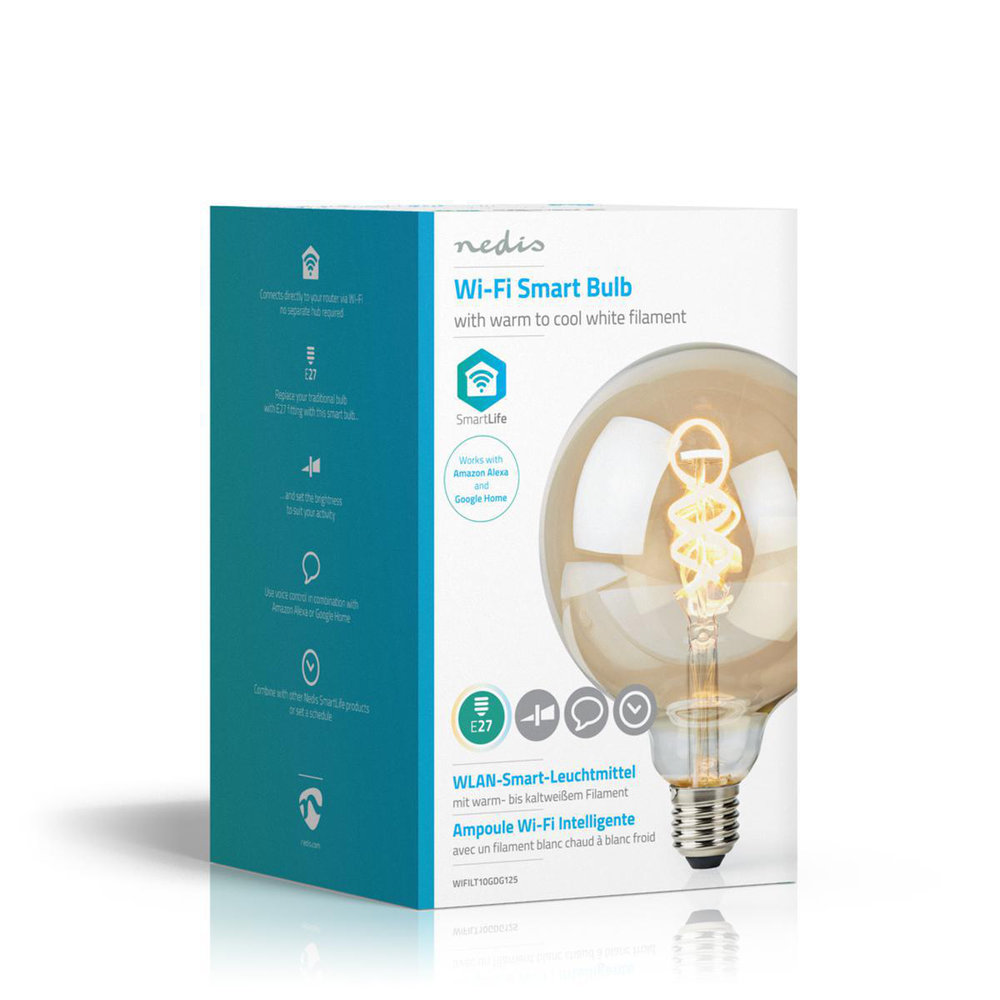 Nedis - Ampoule LED Intelligente Wi-Fi - Blanc Chaud à Blanc Froid
