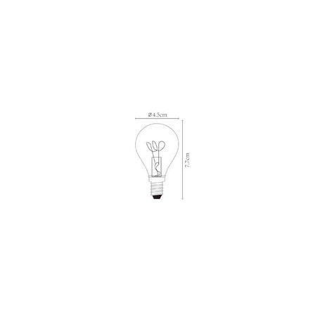 Lucide Lucide P45 - Filament lamp - Ø 4,5 cm - LED Dimb. - E14 - 1x3W 2200K - Amber Lucide Lucide P45 - Filament lamp - Ø 4,5 cm - LED Dimb. - E14 - 1x3W 2200K - Amber