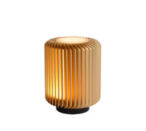 Lucide TURBIN - Tafellamp - Ø 10,6 cm - LED - 1x5W 3000K - Mat Goud / Messing Lucide TURBIN - Tafellamp - Ø 10,6 cm - LED - 1x5W 3000K - Mat Goud / Messing