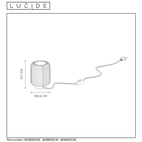 Lucide TURBIN - Tafellamp - Ø 10,6 cm - LED - 1x5W 3000K - Mat Goud / Messing