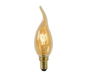 Lucide CT35 - Filament lamp - Ø 3,5 cm - LED Dimb. - E14 - 1x3W 2200K - Amber