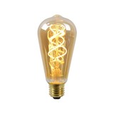 Lucide ST64 - Filament lamp - Ø 6,4 cm - LED Dimb. - E27 - 1x4,9W 2200K - Amber Lucide ST64 - Filament lamp - Ø 6,4 cm - LED Dimb. - E27 - 1x4,9W 2200K - Amber