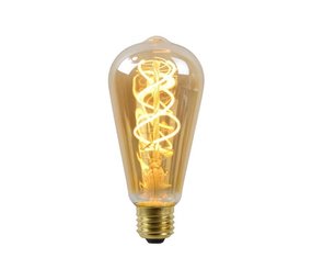 Lucide OP=OP ST64 Fil. lamp-Amber-LED Dimb.-1xE27-4,9W-2200K