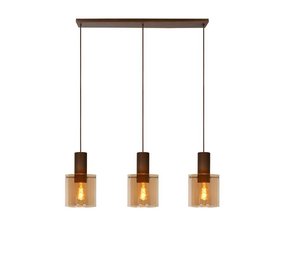 Lucide TOLEDO - Hanglamp - Ø 20 cm - 3xE27 - Amber Lucide TOLEDO - Hanglamp - Ø 20 cm - 3xE27 - Amber