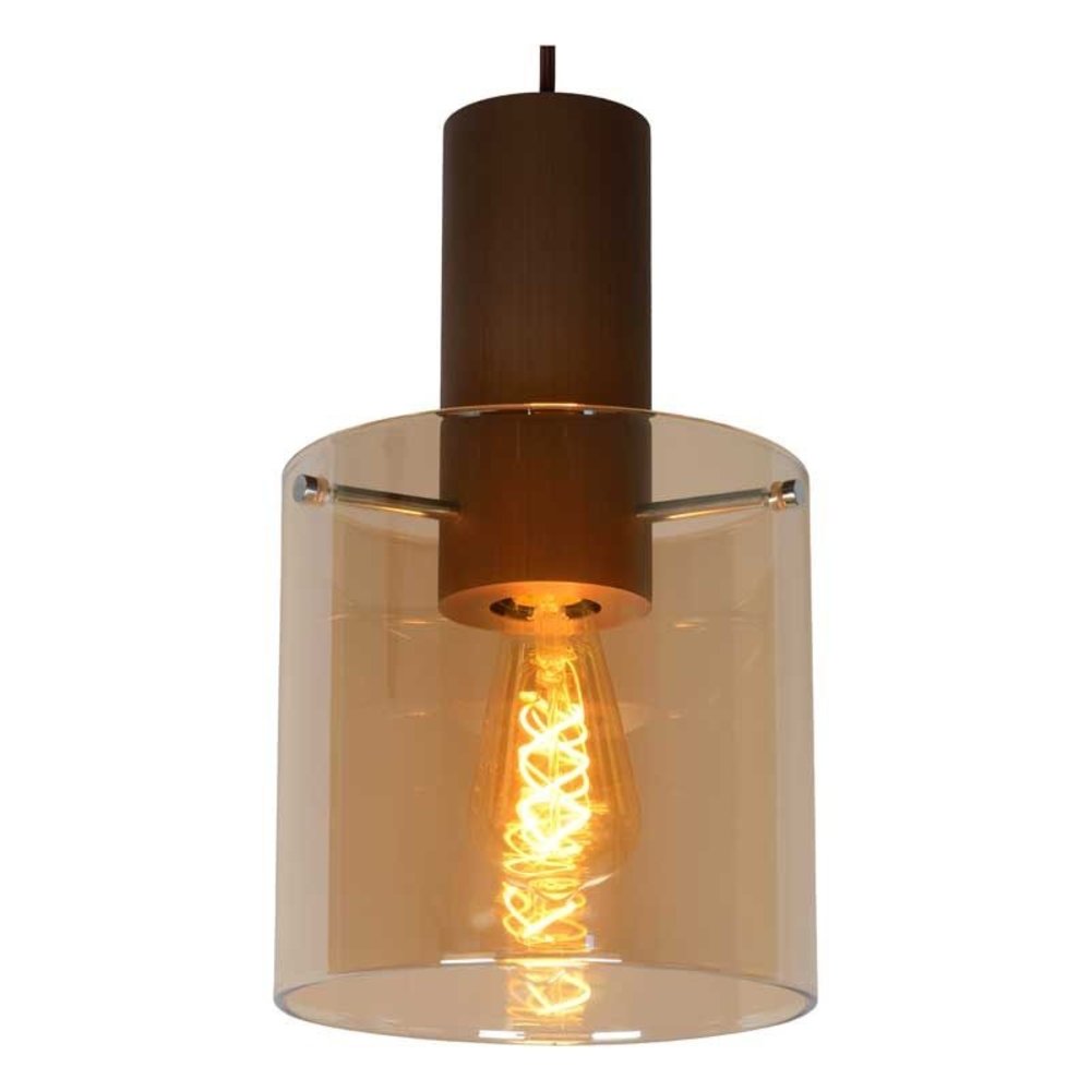 Lucide Lucide TOLEDO - Hanglamp - Ø 20 cm - 3xE27 - Amber Lucide Lucide TOLEDO - Hanglamp - Ø 20 cm - 3xE27 - Amber