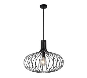 Lucide MANUELA - Hanglamp - Ø 50 cm - 1xE27 - Zwart Lucide MANUELA - Hanglamp - Ø 50 cm - 1xE27 - Zwart