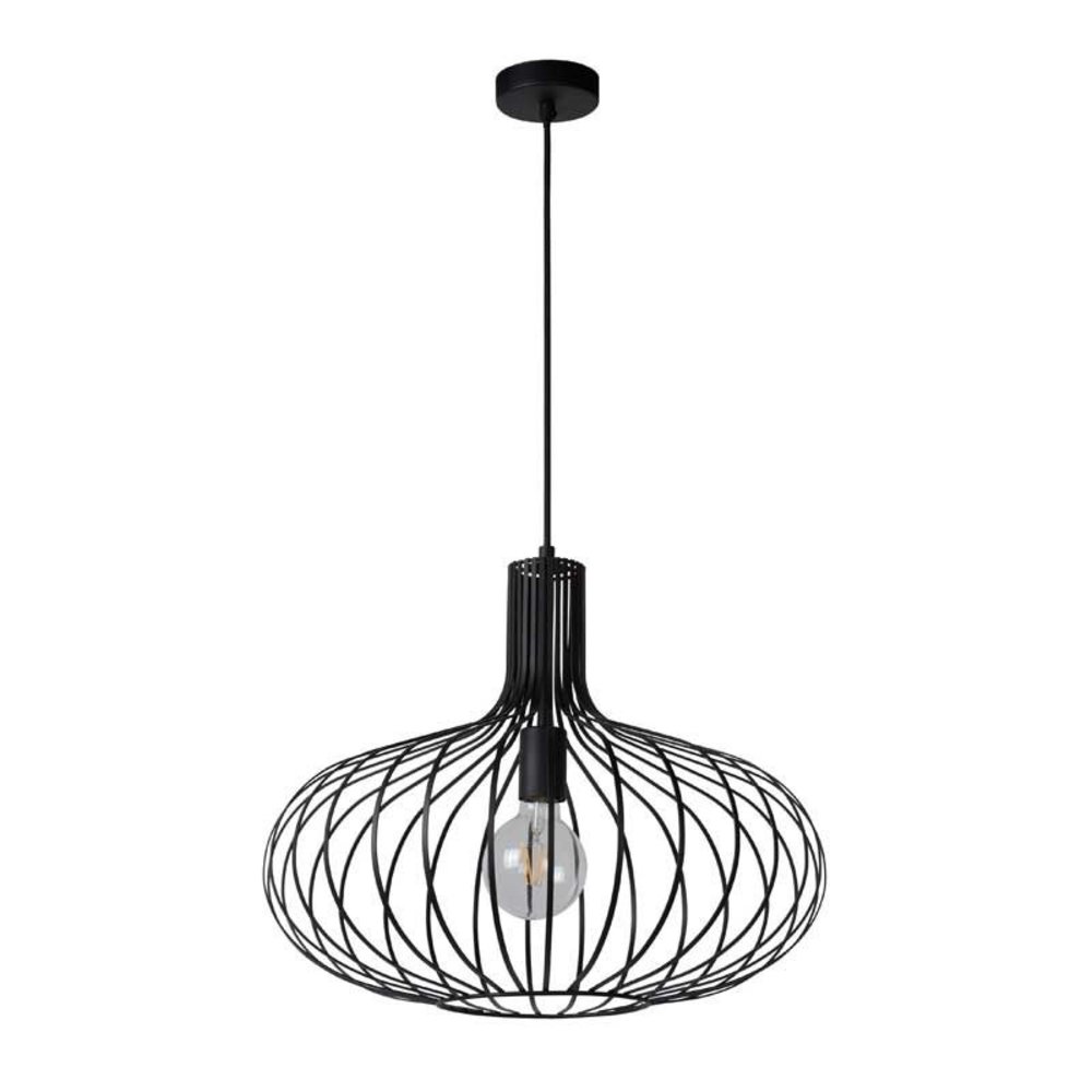 Lucide Lucide MANUELA - Hanglamp - Ø 50 cm - 1xE27 - Zwart Lucide Lucide MANUELA - Hanglamp - Ø 50 cm - 1xE27 - Zwart