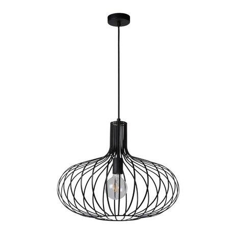 Lucide Lucide MANUELA - Hanglamp - Ø 50 cm - 1xE27 - Zwart Lucide Lucide MANUELA - Hanglamp - Ø 50 cm - 1xE27 - Zwart