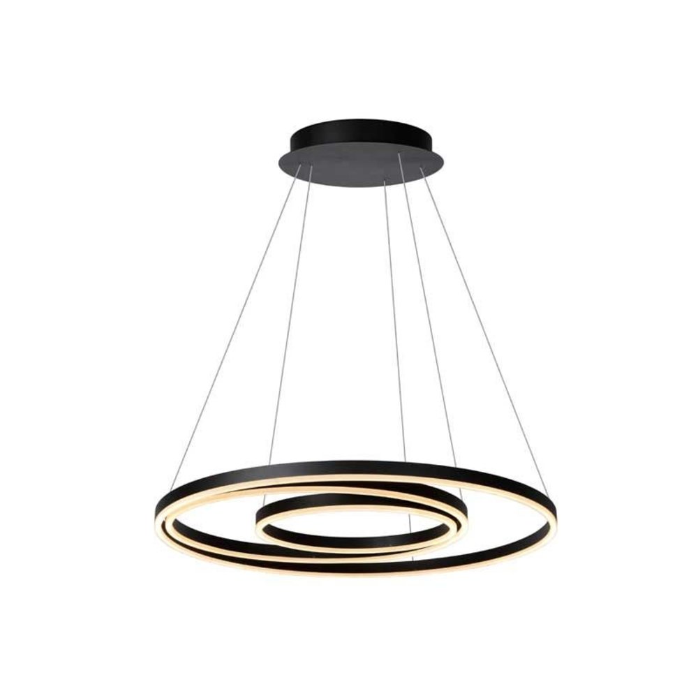 Lucide TRINITI - Hanglamp - Ø 80 cm - LED Dimb. - 1x32W 3000K - Zwart Lucide TRINITI - Hanglamp - Ø 80 cm - LED Dimb. - 1x32W 3000K - Zwart