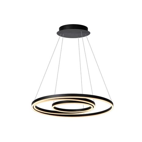Lucide TRINITI - Hanglamp - Ø 80 cm - LED Dimb. - 1x32W 3000K - Zwart Lucide TRINITI - Hanglamp - Ø 80 cm - LED Dimb. - 1x32W 3000K - Zwart