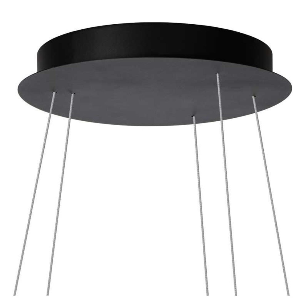 Lucide TRINITI - Hanglamp - Ø 80 cm - LED Dimb. - 1x32W 3000K - Zwart Lucide TRINITI - Hanglamp - Ø 80 cm - LED Dimb. - 1x32W 3000K - Zwart