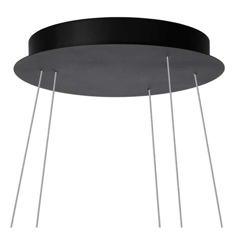 Lucide TRINITI - Hanglamp - Ø 80 cm - LED Dimb. - 1x32W 3000K - Zwart Lucide TRINITI - Hanglamp - Ø 80 cm - LED Dimb. - 1x32W 3000K - Zwart