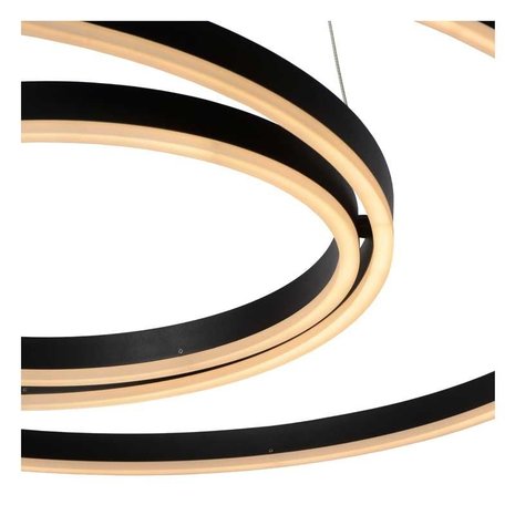 Lucide TRINITI - Hanglamp - Ø 80 cm - LED Dimb. - 1x32W 3000K - Zwart Lucide TRINITI - Hanglamp - Ø 80 cm - LED Dimb. - 1x32W 3000K - Zwart