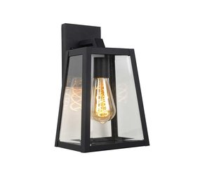 Lucide LED Wandlamp Buiten MATSLOT - E27 fitting - IP23 - Zwart Lucide LED Wandlamp Buiten MATSLOT - E27 fitting - IP23 - Zwart