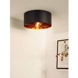 Lucide MELOPEE - Plafonnière - 45 cm - 1xE27 - Zwart