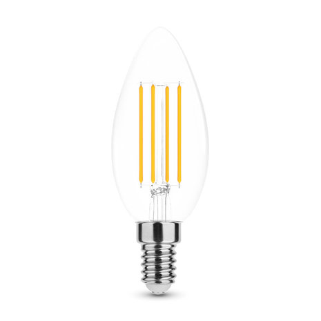 Modee LED Filament kaarslamp dimbaar - E14 C35 7W - 2700K warm wit licht