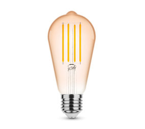 Modee LED Filament lamp - E27 ST64 4W - 1800K zeer warm wit licht