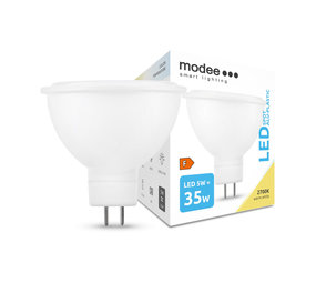 Modee LED spot GU5.3 MR16 - 5W vervangt 35W - 2700K warm wit licht Modee LED spot GU5.3 MR16 - 5W vervangt 35W - 2700K warm wit licht