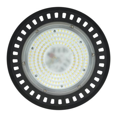 LCB LED UFO High Bay LCB - 100W - 12.000lm Opgegeven - 4000K of 6000K - IP65 - 90° - Ø253mm - Niet Dimbaar - Zwart - 2 Jaar Garantie LCB LED UFO High Bay LCB - 100W - 12.000lm Opgegeven - 4000K of 6000K - IP65 - 90° - Ø253mm - Niet Dimbaar - Zwart - 2 Jaar Garantie