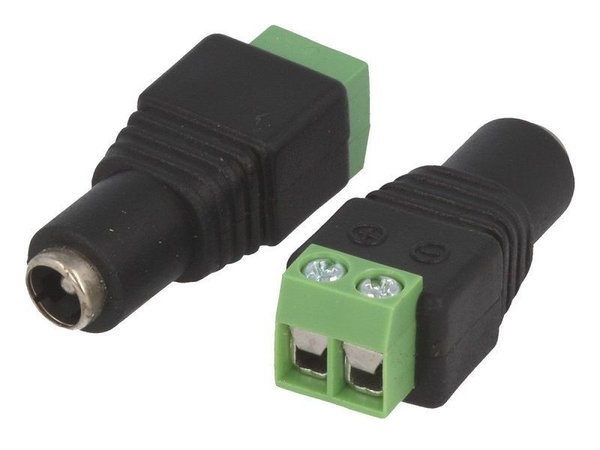 LED Line DC connector Female met aansluitdoos, DC maat: 2,1x5,5mm LED Line DC connector Female met aansluitdoos, DC maat: 2,1x5,5mm