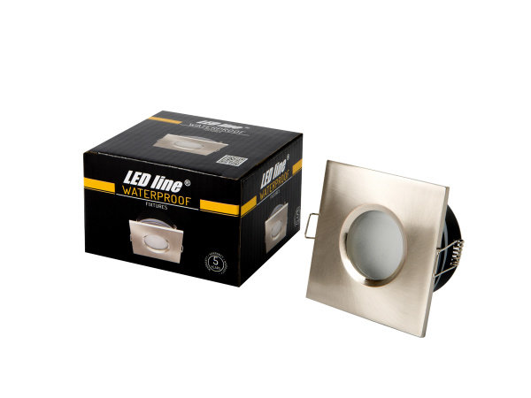 LED Line OP=OP LED Inbouwspot IP65 - Zaagmaat 70-74mm - Buitenmaat 83x83mm - GU10 aanlsluiting LED Line OP=OP LED Inbouwspot IP65 - Zaagmaat 70-74mm - Buitenmaat 83x83mm - GU10 aanlsluiting