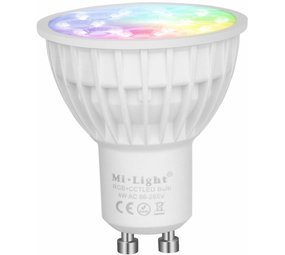 Mi-Light LED Spot GU10 - 4W 280Lm - RGB+CCT | RF 2.4 Ghz bedienbaar - Dimbaar Mi-Light LED Spot GU10 - 4W 280Lm - RGB+CCT | RF 2.4 Ghz bedienbaar - Dimbaar