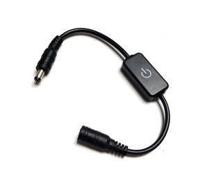 LCB LED Strip snoerdimmer met touch knop zwart 12-24V