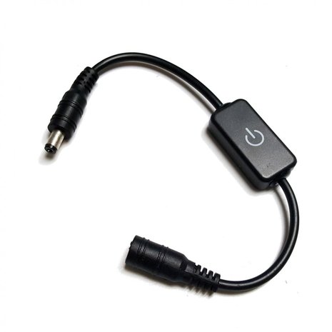 LCB LED Strip snoerdimmer- touch knop- Zwart- 12V / 24V