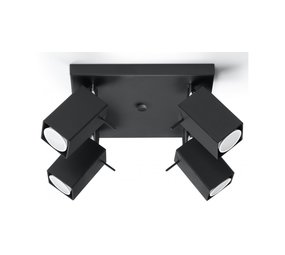 Sollux Lighting Plafondlamp MERIDA 4 zwart