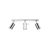 Sollux Lighting LED Plafondspot chrome RING - 3 x GU10 aansluiting