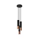 LED Hanglamp zwart koper LOOPEZ - 3 x GU10 aansluiting LED Hanglamp zwart koper LOOPEZ - 3 x GU10 aansluiting
