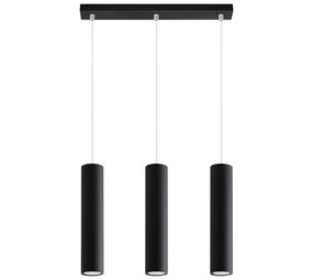 Sollux Lighting LED Hanglamp mat zwart LAGOS - 3 x GU10 aansluiting Sollux Lighting LED Hanglamp mat zwart LAGOS - 3 x GU10 aansluiting