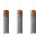 LED Hanglamp beton hout ZANE - 3 x GU10 aansluiting LED Hanglamp beton hout ZANE - 3 x GU10 aansluiting