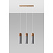 LED Hanglamp beton hout ZANE - 3 x GU10 aansluiting LED Hanglamp beton hout ZANE - 3 x GU10 aansluiting
