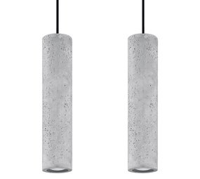Sollux Lighting LED Hanglamp beton LUVO - 2 x GU10 aansluiting Sollux Lighting LED Hanglamp beton LUVO - 2 x GU10 aansluiting