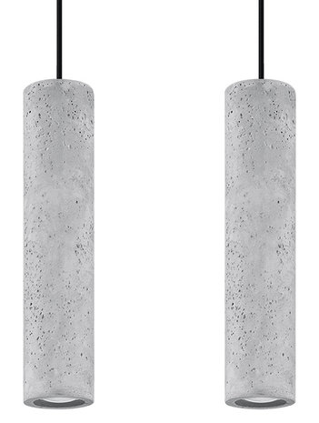 Sollux Lighting LED Hanglamp beton LUVO - 2 x GU10 aansluiting Sollux Lighting LED Hanglamp beton LUVO - 2 x GU10 aansluiting