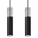 LED Hanglamp zwart beton BORGIO - 2 x GU10 aansluiting LED Hanglamp zwart beton BORGIO - 2 x GU10 aansluiting