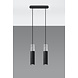 LED Hanglamp zwart beton BORGIO - 2 x GU10 aansluiting LED Hanglamp zwart beton BORGIO - 2 x GU10 aansluiting