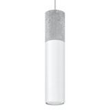 Sollux Lighting LED Hanglamp wit beton BORGIO - 1 x GU10 aansluiting