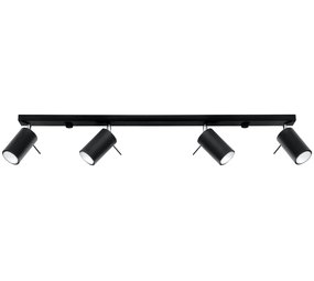 Sollux Lighting LED Plafondspot zwart RING - 4 x GU10 aansluiting Sollux Lighting LED Plafondspot zwart RING - 4 x GU10 aansluiting