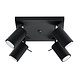 LED Plafondspot zwart RING - 4 x GU10 aansluiting LED Plafondspot zwart RING - 4 x GU10 aansluiting