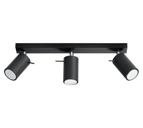 Sollux Lighting LED Plafondspot zwart RING - 3 x GU10 aansluiting Sollux Lighting LED Plafondspot zwart RING - 3 x GU10 aansluiting