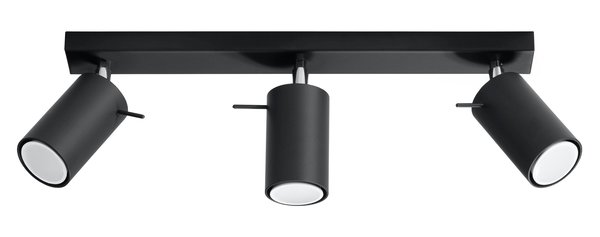 Sollux Lighting LED Plafondspot zwart RING - 3 x GU10 aansluiting Sollux Lighting LED Plafondspot zwart RING - 3 x GU10 aansluiting