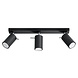 LED Plafondspot zwart RING - 3 x GU10 aansluiting LED Plafondspot zwart RING - 3 x GU10 aansluiting