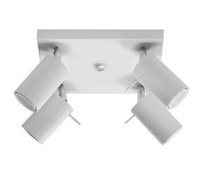 Sollux Lighting LED Plafondspot wit RING - 4 x GU10 aansluiting Sollux Lighting LED Plafondspot wit RING - 4 x GU10 aansluiting