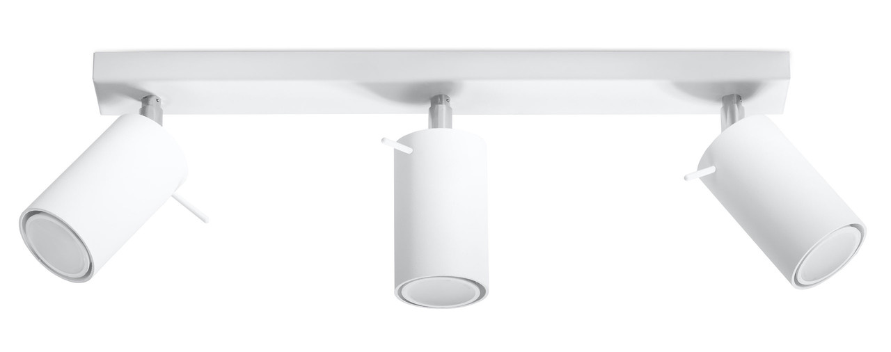 Sollux Lighting LED Plafondspot wit RING - 3 x GU10 aansluiting Sollux Lighting LED Plafondspot wit RING - 3 x GU10 aansluiting