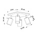 LED Plafondspot zwart MERIDA - 4 x GU10 aansluiting LED Plafondspot zwart MERIDA - 4 x GU10 aansluiting