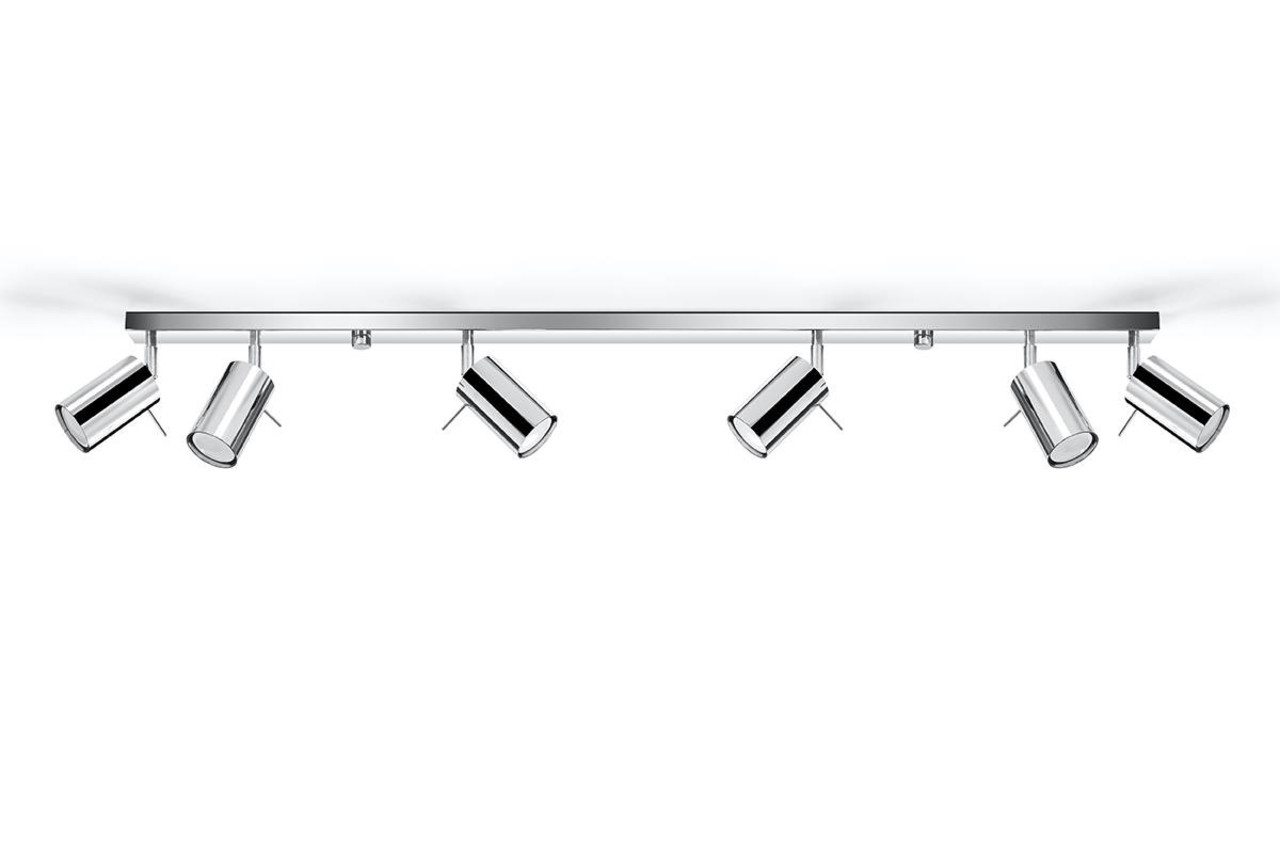 Sollux Lighting LED Plafondspot chrome RING - 6 x GU10 aansluiting