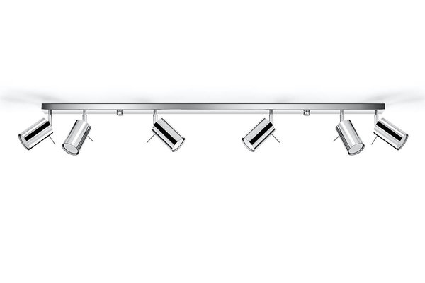 Sollux Lighting LED Plafondspot chrome RING - 6 x GU10 aansluiting